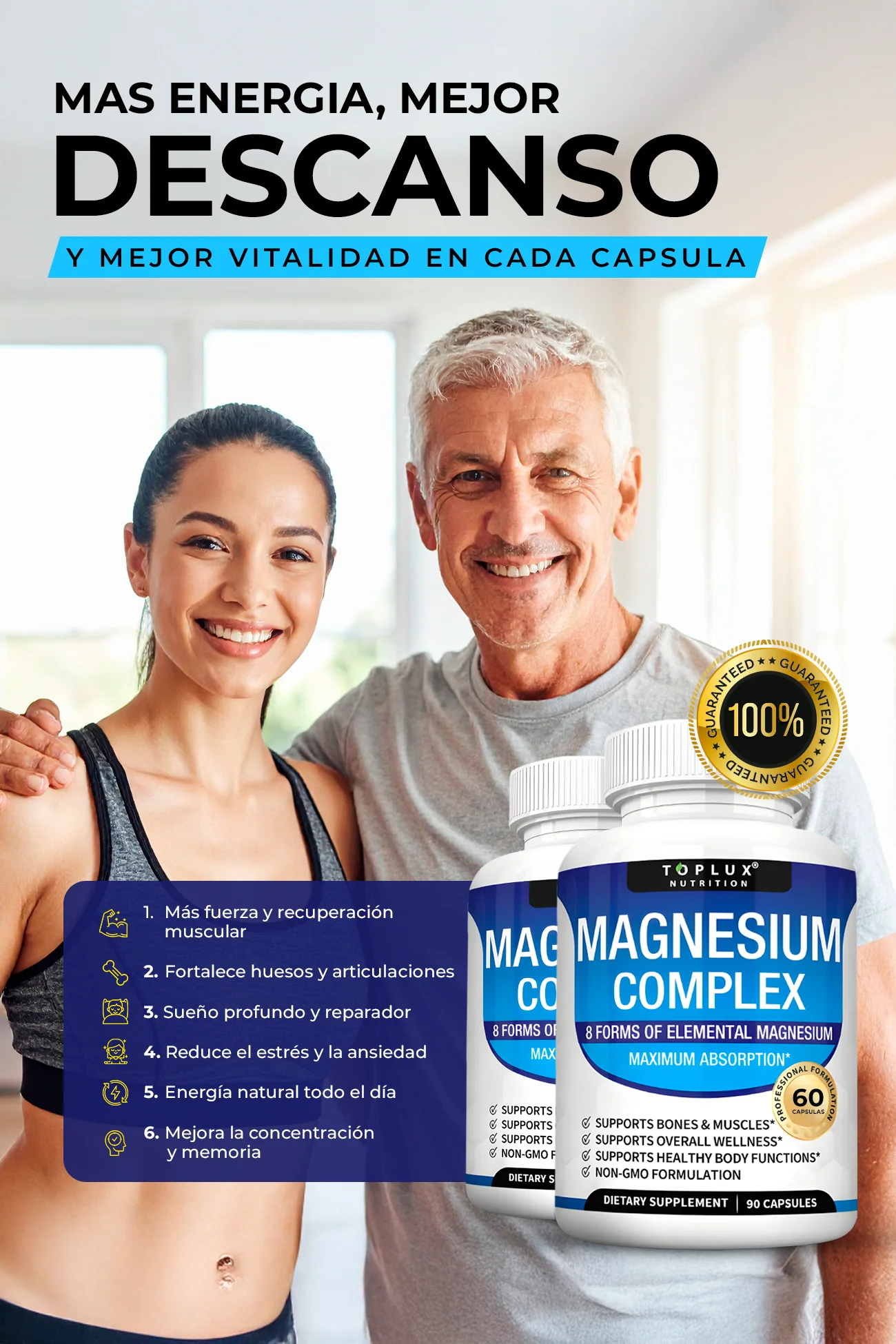 Magnesio complex 8 en 1 - Baja de peso y mejora tu figura💪