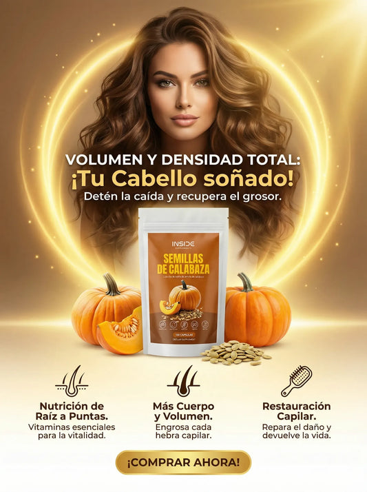 SEMILLA DE CALABAZA - Crecimiento y densidad capilar (90 CAPSULAS) ⭐
