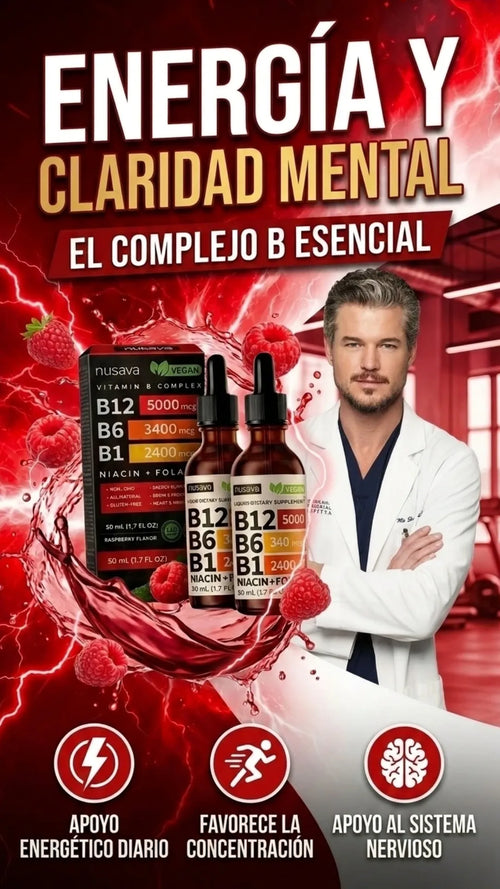 VITAMINA LIQUID B12 8 en 1 - Bienestar general 🤩