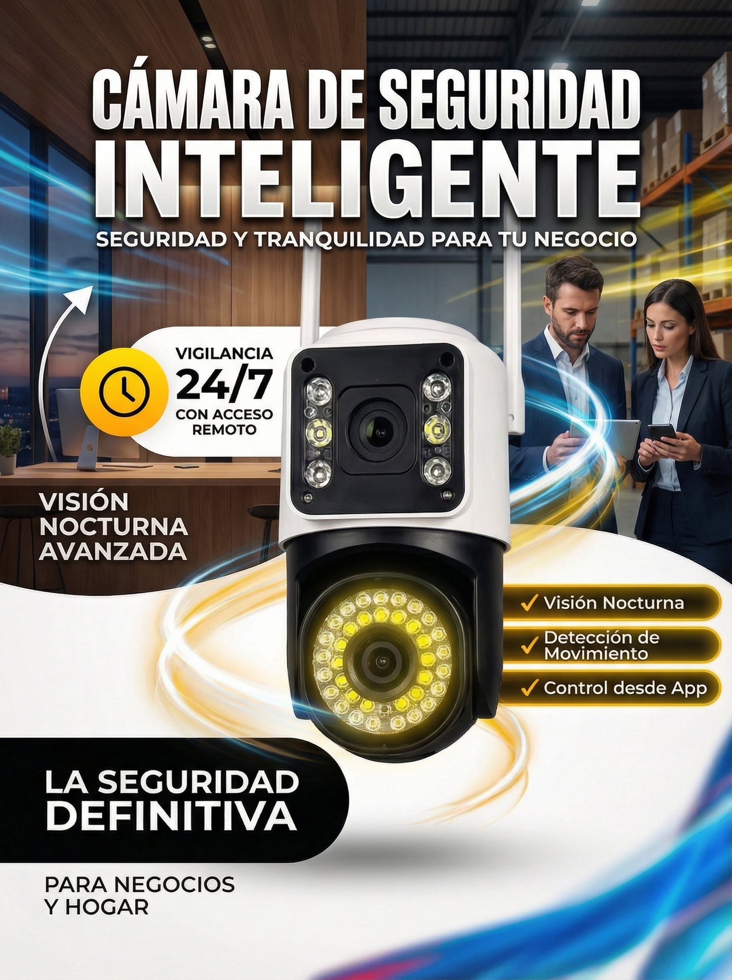 CAMARA DE SEGURIDAD DOBLE LENTE 🎥 | ULTRA HD